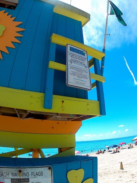 Cabane sauveteur plage Miami Floride