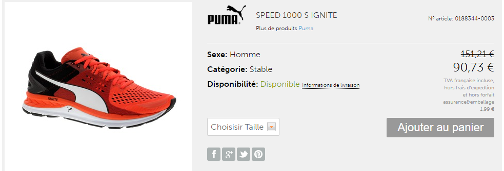 chaussures de running puma pas chère