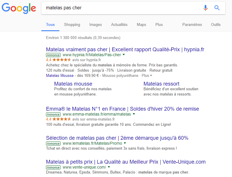 matelas pas cher annonce