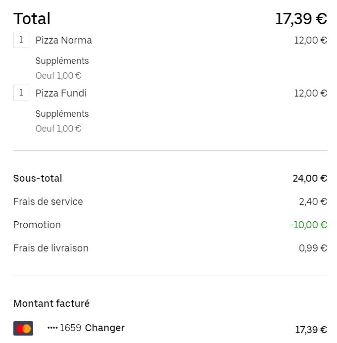 Bon d'achat Uber Eats - Uber Eats