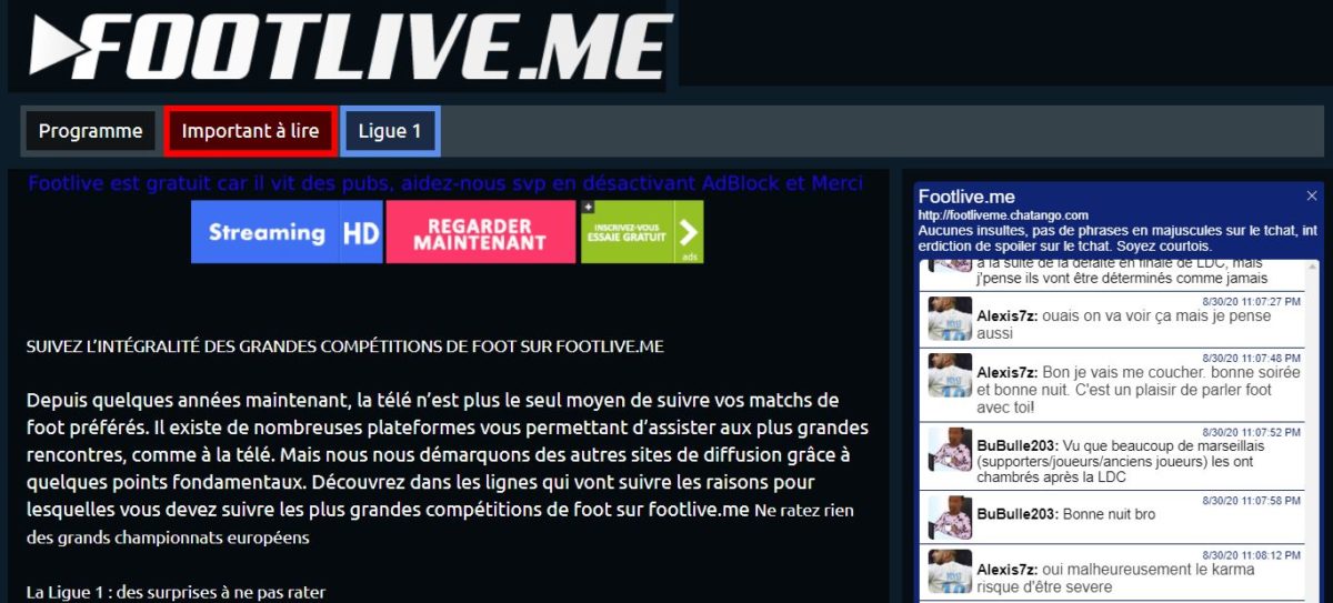 Streaming foot 11 sites gratuits pour septembre 2024