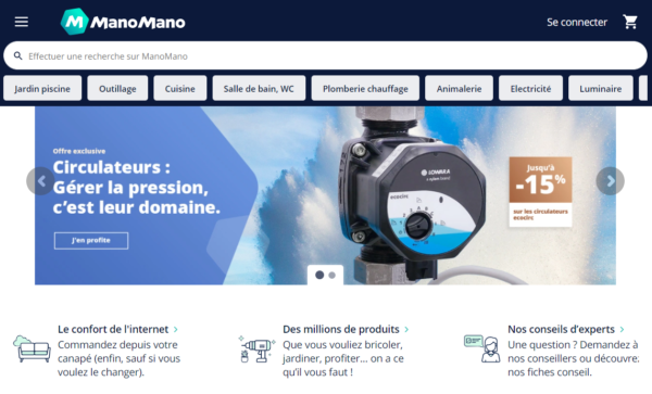 site internet bricolage manomano