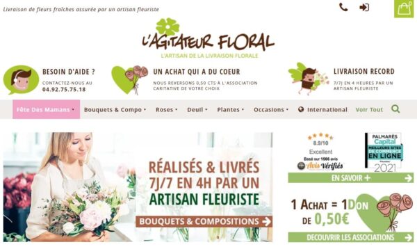 site internet agitateur floral