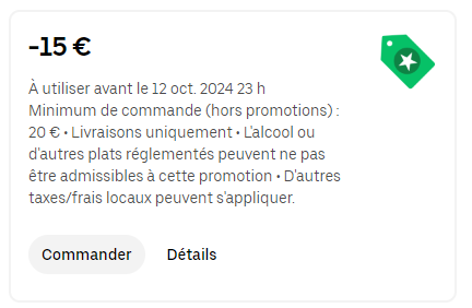 code promo uber eats 15€