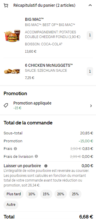 code réduction uber eats