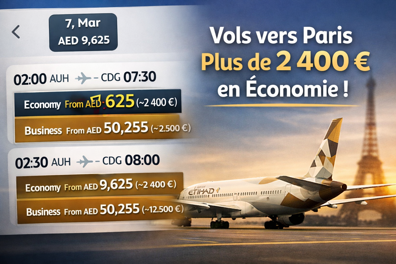 vol dubai paris