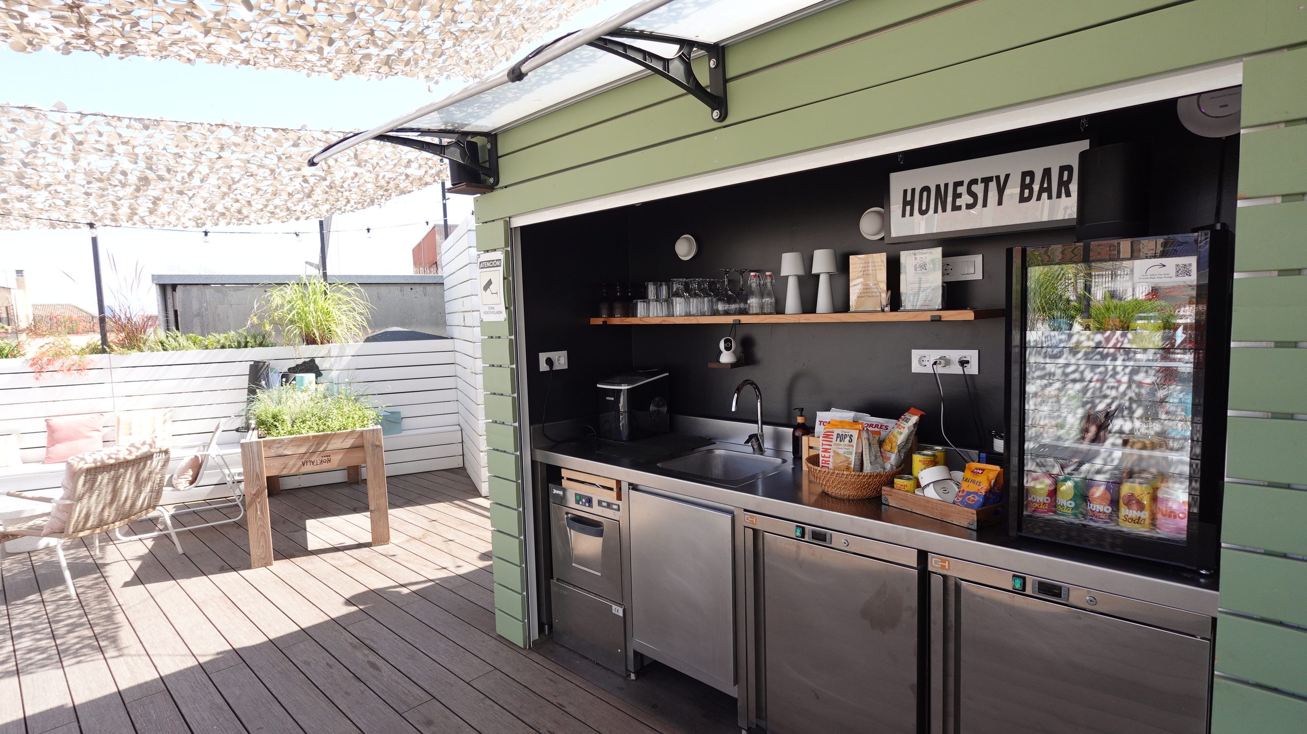 Bar terrasse hostal grau