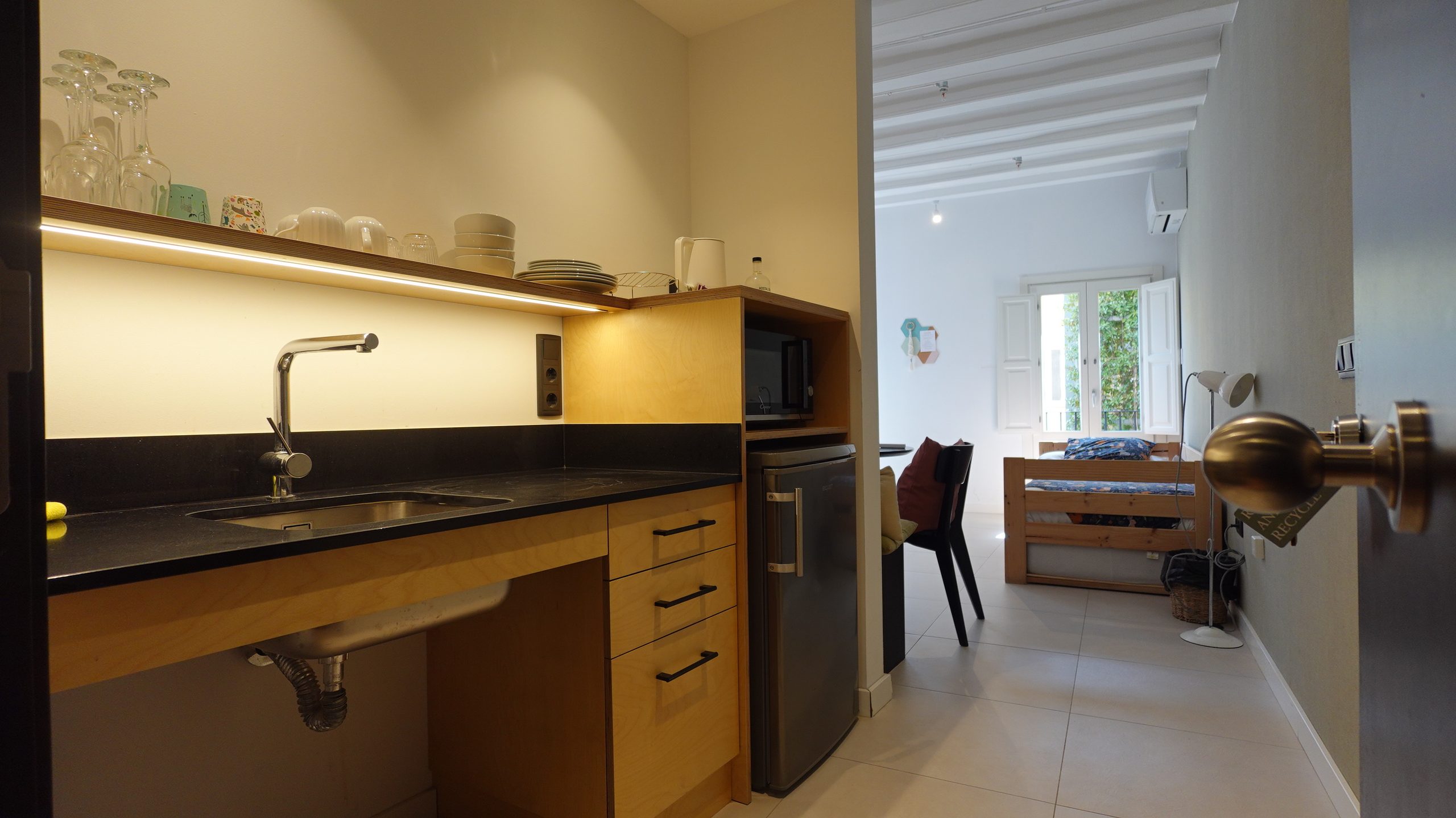 cuisine chambre familiale hostal grau