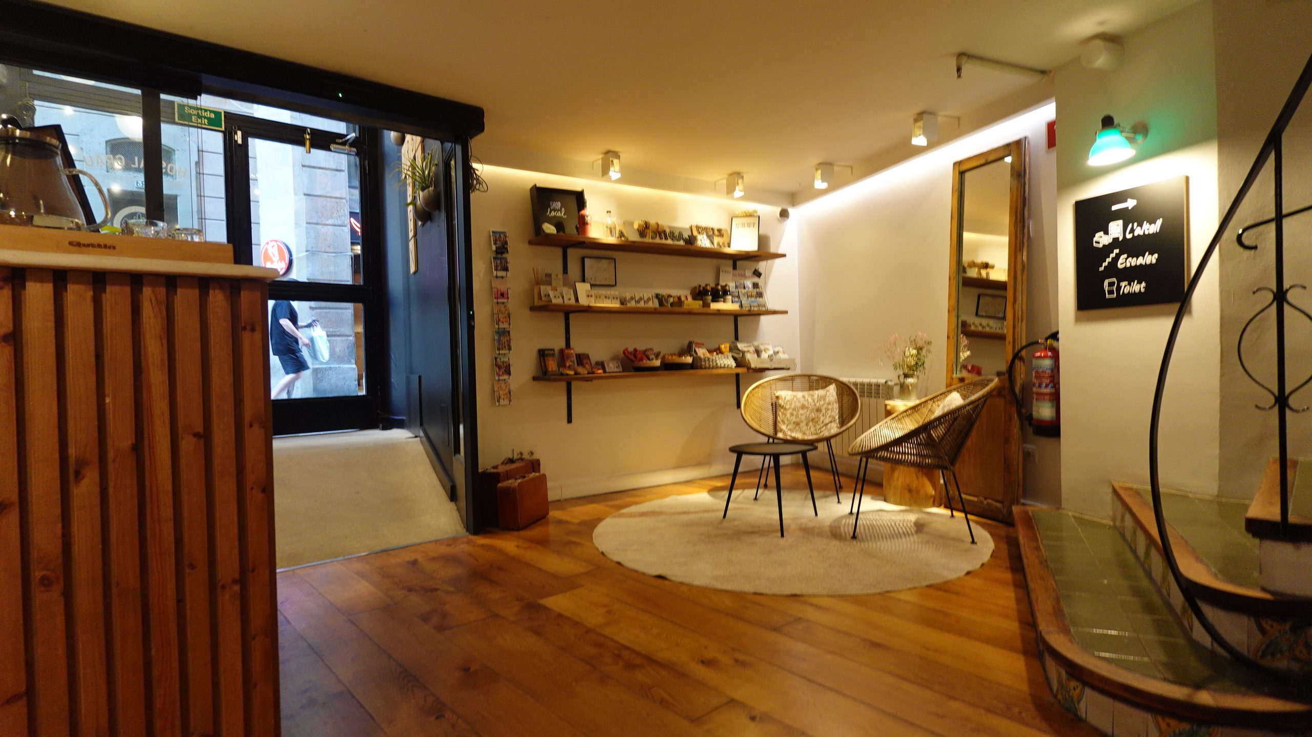 réception hostal grau barcelone